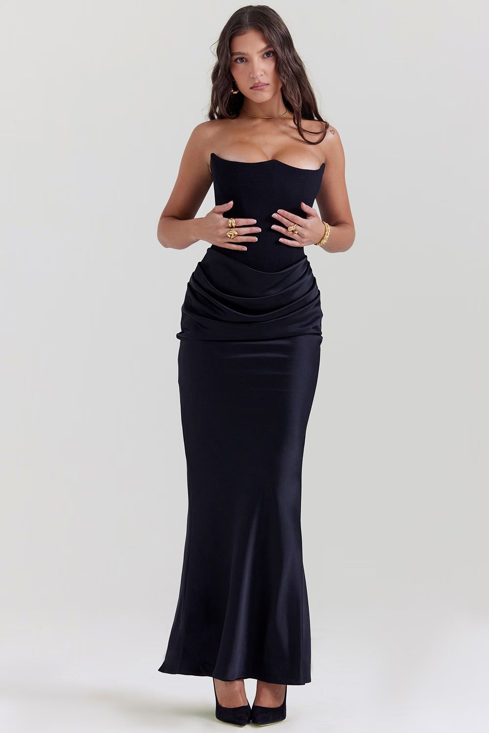 House of CB Persephone Corset Dress Black