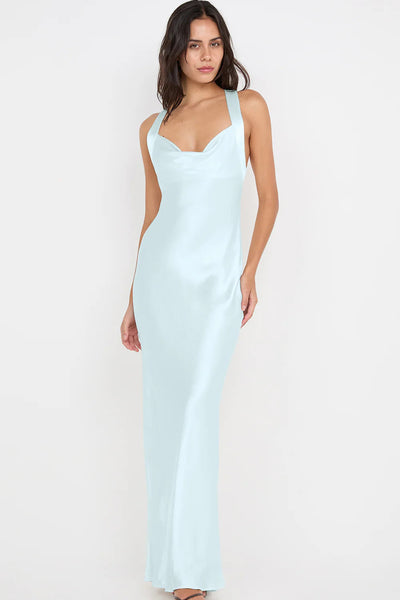 Bec & Bridge Gia Halter Maxi Dress Arctic Blue