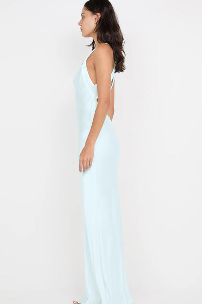 Bec & Bridge Gia Halter Maxi Dress Arctic Blue