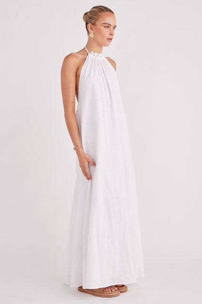 SNDYS Alysse Backless Summer Maxi White