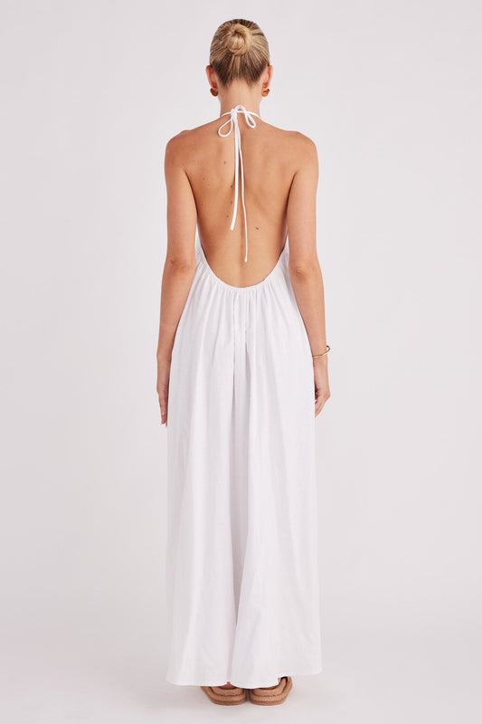 SNDYS Alysse Backless Summer Maxi White
