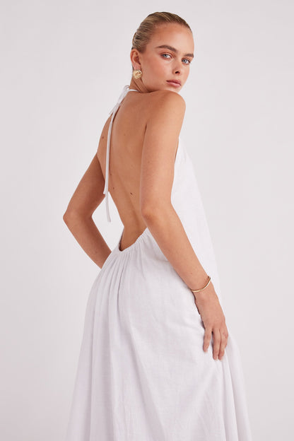 SNDYS Alysse Backless Summer Maxi White
