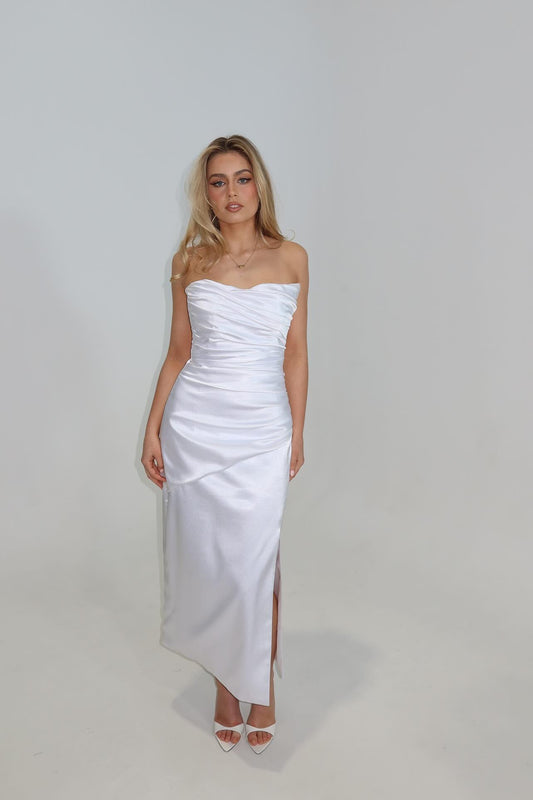 Custom Corset Engagement Dress White