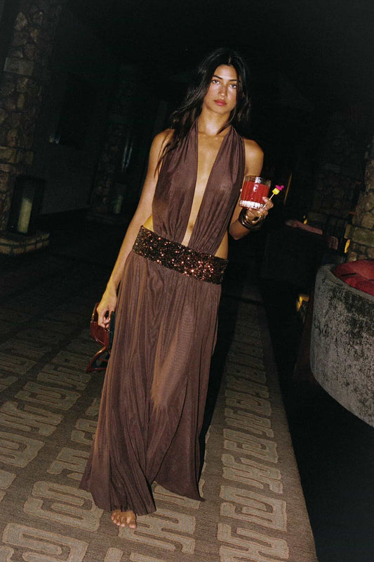 Saboa Studios Alessandra Maxi Brown