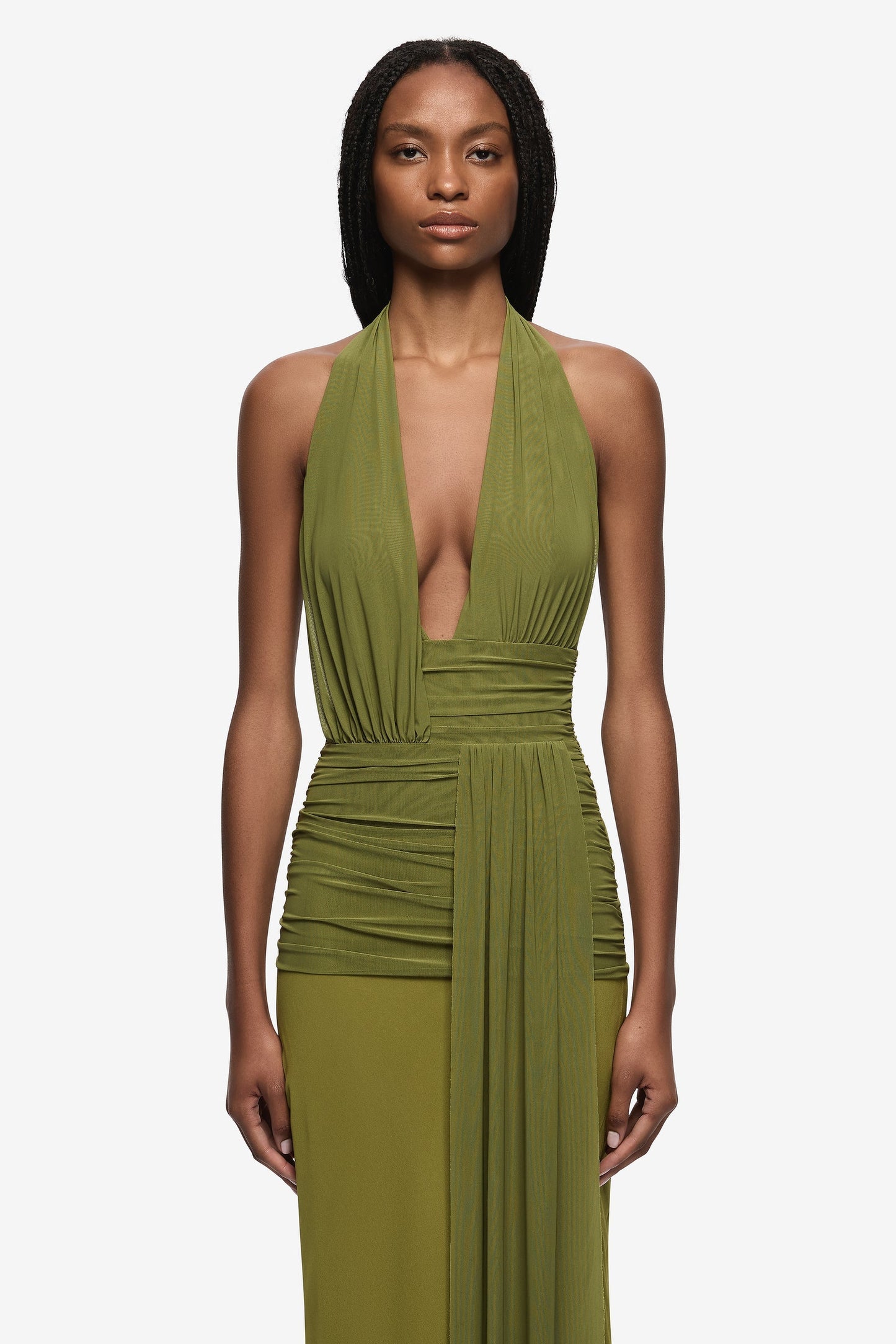 Bec & Bridge Cassis Drape Maxi Olive Green