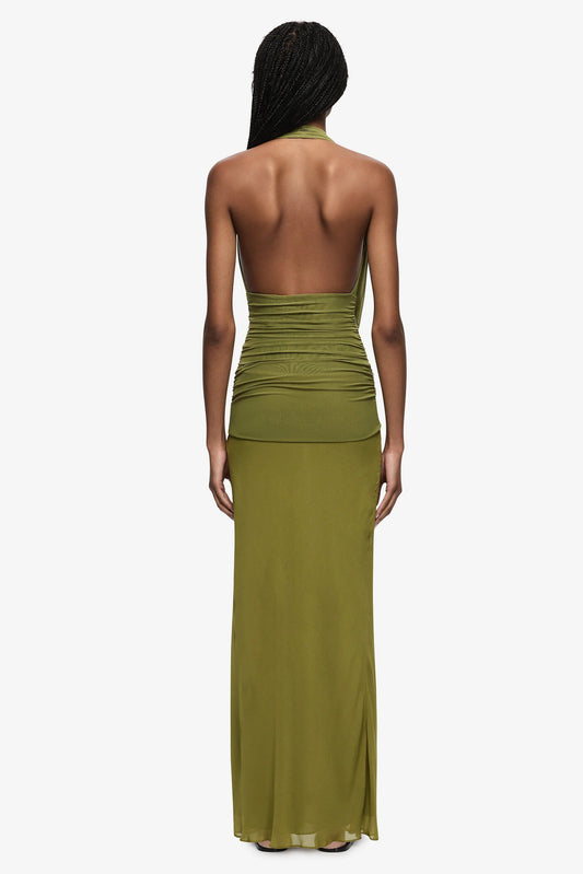 Bec & Bridge Cassis Drape Maxi Olive Green