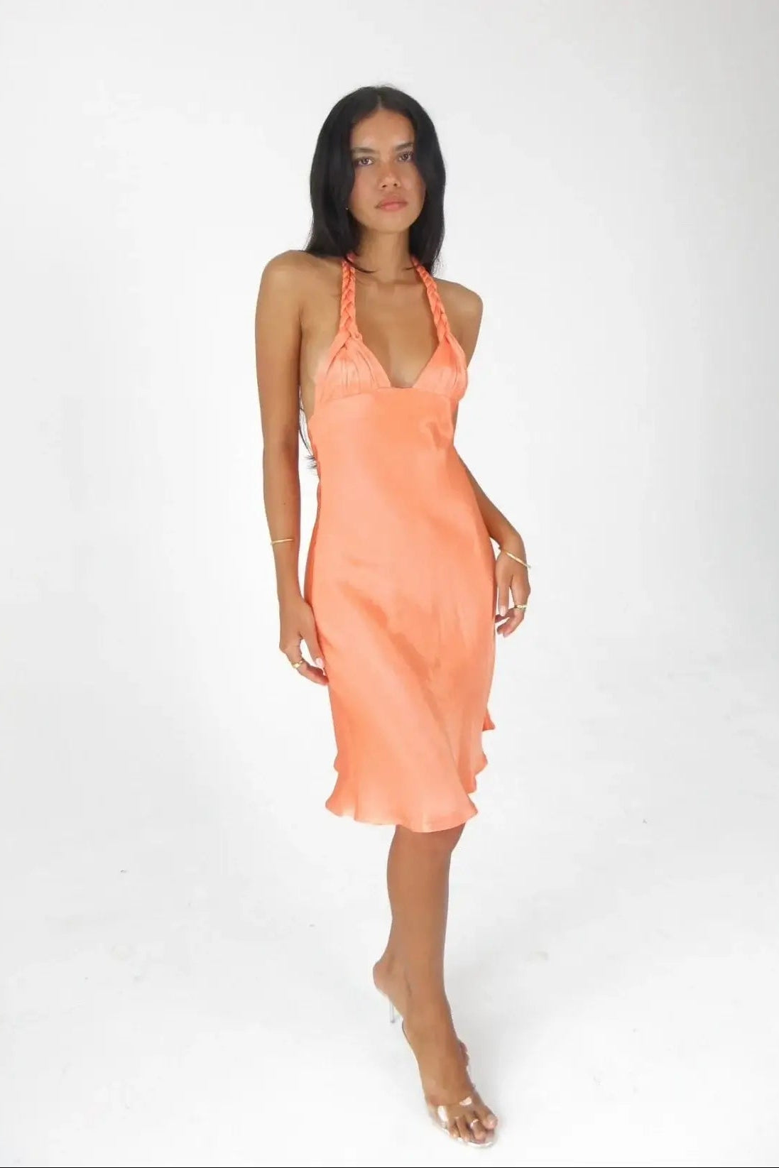 Asa Fields Ophelia Papaya dress hire in Adelaide