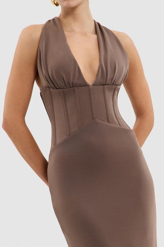 Rebecca Vallence Mischa Midi Brown